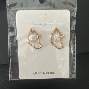 Stud dangle earrings